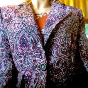 Vintage purple paisley blazer
